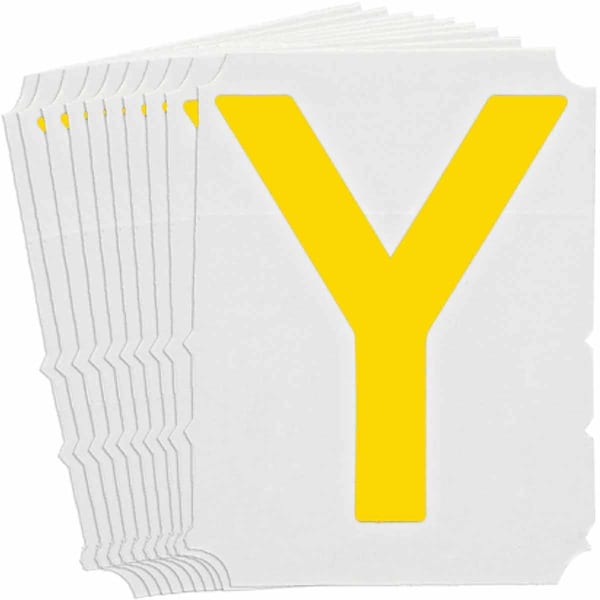Quik-Align 5150 Series Polyester 4 in Lbl Legend: Y Yellow 10PK